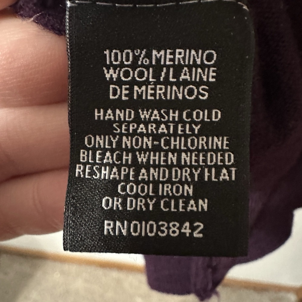 Toscano Firenze Polo Sweater 100% Merino Wool Made In Italy Men's XXL Purple - Picture 5 of 5
